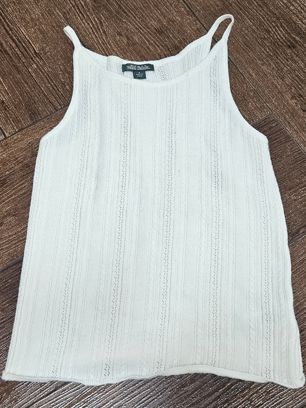 Wild Fable White Knit Tank Top